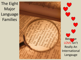 The Eight Major Language Families