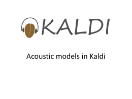 Acoustic models in Kaldi