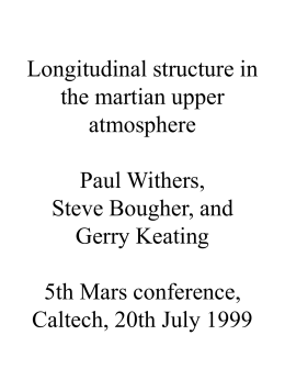 Longitudinal structure in the martian upper