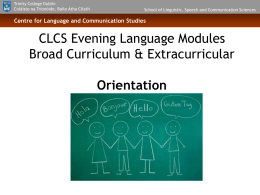 CLCS Evening Language Modules