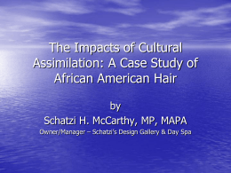 The Impacts of Cultural Assimilation: A Case Study