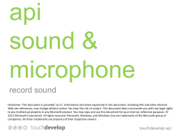 api sound and microphone