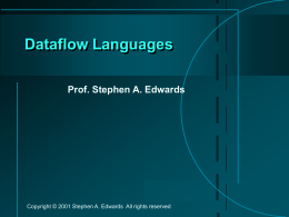 Dataflow Languages - Columbia University