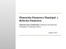 Planeación Financiera Municipal y Reforma