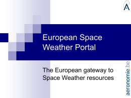 European Space Weather Portal