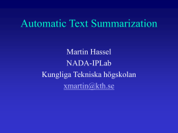 Pronominal Resolution in Automatic Text