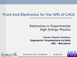 Front End Electronics for the SPD in LHCb
