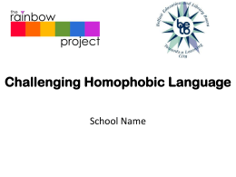 Challenging Homophobic Language