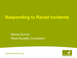 Responding to racist incidents