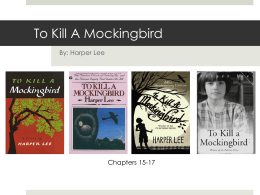 To Kill A Mockingbird - Chandler Unified School