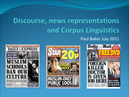 Discourse, Ideology and Corpus Linguistics