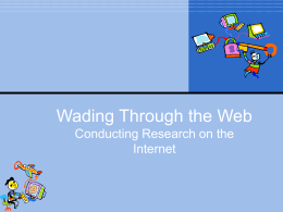 Wading through the Web PowerPoint