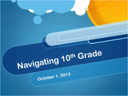 Navigating 10th Grade
