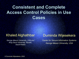 Consistent and Complete Access Control Policies in