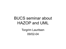 BUCS seminar om HAZOP og UML