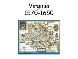 Virginia 1570-1650 - University of South Alabama