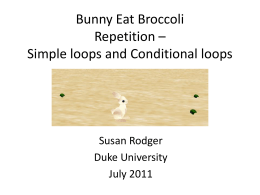 Bunny Eat Broccoli Repetition – Simple loops and