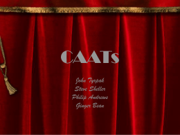 CAATs - Cameron School of Business