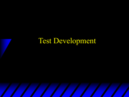 Test Development - York University