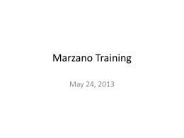 Marzano Training - Freehold Borough Schools