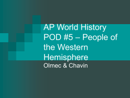 AP World History POD #5 – People of the Western