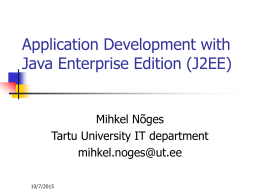 Application Development with Java Enterprise