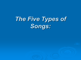 The Six Types of Songs: