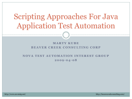 Scripting Approaches For Java Application Test
