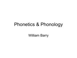Phonetics & Phonology - uni