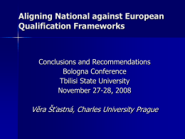 Aligning National against European Qualification