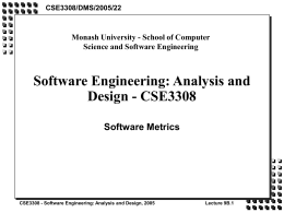 Software Engineering: Analysis and Design -