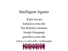 Intelligent agents - Carnegie Mellon University