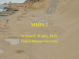 MMPI-2 - Francis Marion University
