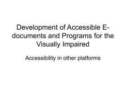 Development of Accessible E