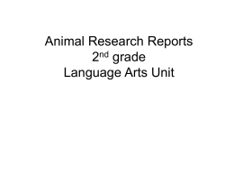 Animal Research Reports 2nd grade Language Arts