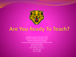 Are You Ready To Teach?