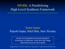 SPARK Overview - University of California, San