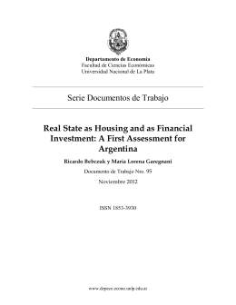 A First Assessment for Argentina