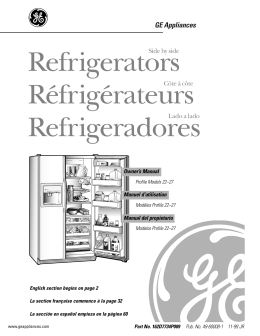 Refrigerators Réfrigérateurs Refrigeradores