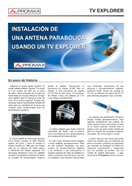 Instalacion de una antena parabolica usando un TV Explorer