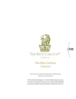 The Ritz Carlton Cancún - Premio Nacional de Calidad