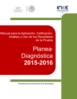 Planea* Diagnóstica 2015-2016 - Secretaría de Educación Pública