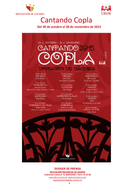 Dossier Cantando Copla 2015