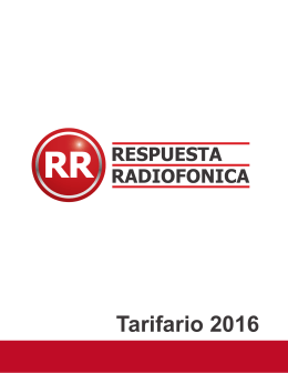Tarifario 2016 - Respuesta Radiofonica