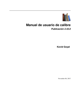 Manual de usuario de calibre Publicación 2.43.0 Kovid Goyal
