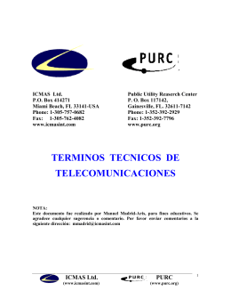 TERMINOS TECNICOS DE TELECOMUNICACIONES