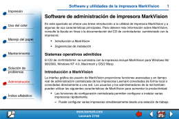 Software y utilidades de la impresora MarkVision
