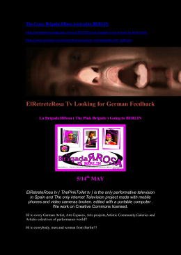 ElRetreteRosa Tv Looking for German Feedback