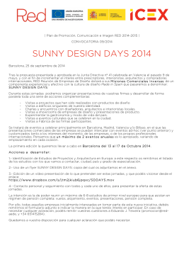 Convocatoria Sunny Design Days Barcelona 2014 Act7[12]