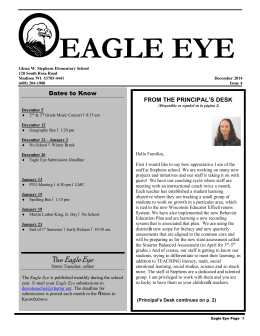 The Eagle Eye - Madison - Glenn Stephens Elementary School
